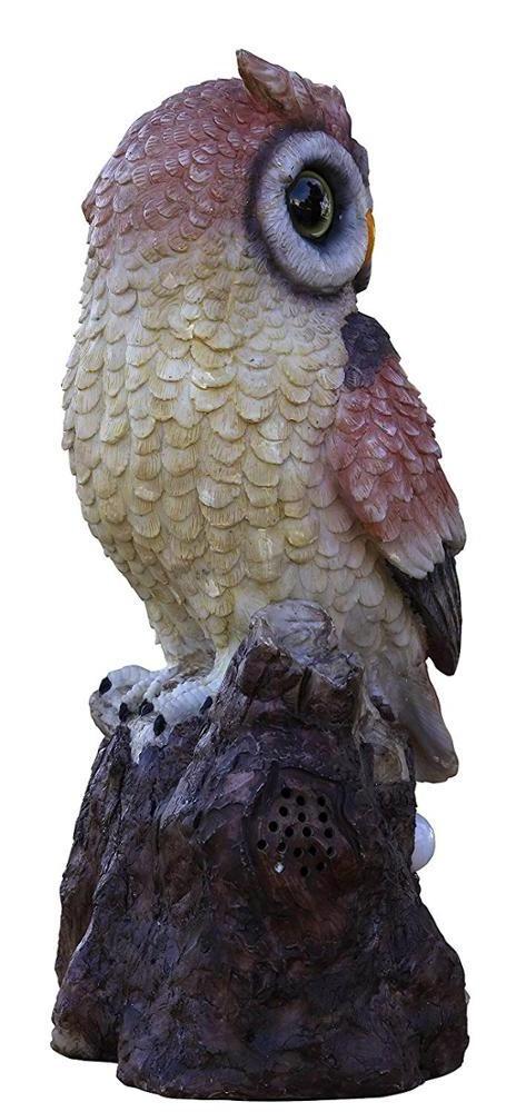 wholesale  Owl Scarecrow with Flashing Eyes and Frightening Sound Solar Powered and Motion Activated, Frightens Birds and Pests