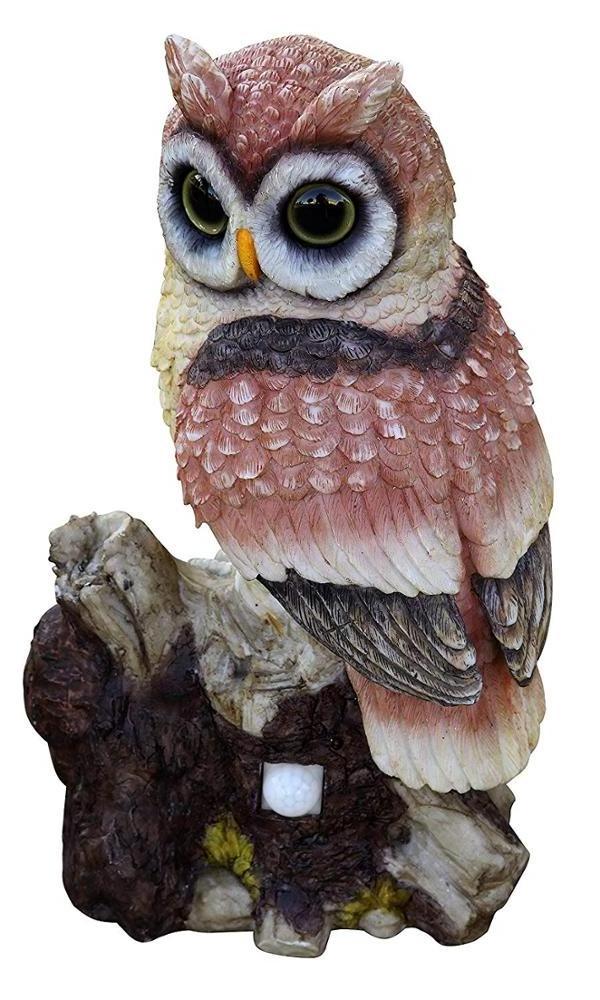 wholesale  Owl Scarecrow with Flashing Eyes and Frightening Sound Solar Powered and Motion Activated, Frightens Birds and Pests