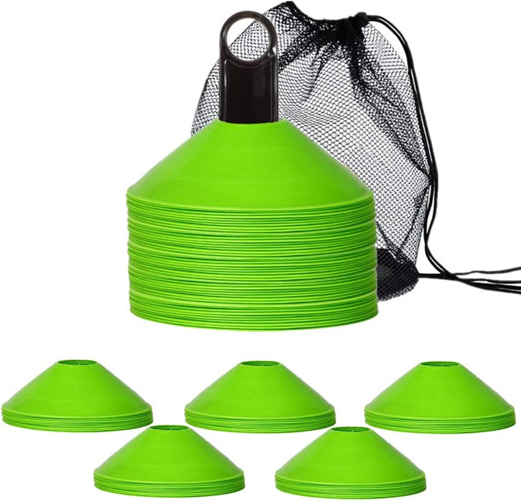 Wholesale Soccer Cones (Set of 50), Agility Soccer Cones with Holder,Durable Neon Colored Plastic Cones for Training