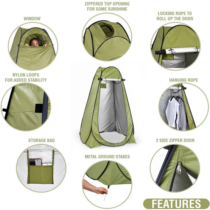 Wholesale Portable Privacy Tent Pop Up Shower Tent Changing Tent Dressing Room with Carry Bag for Shower Toilet