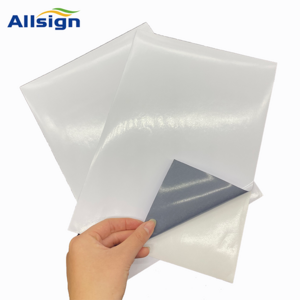 ALLSIGN 120g/140g Printable Pvc Vinyl Roll Permanent/removable White Silver Self Adhesive Vinyl White for Eco Solvent