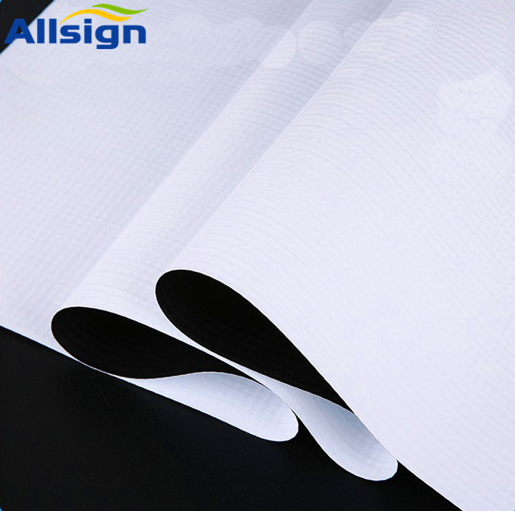 Allsign 2022  Best Quality Scrim Vinyl Roll Material China Manufacturer Advertising 440 Gsm Frontlit PVC Flex Banner