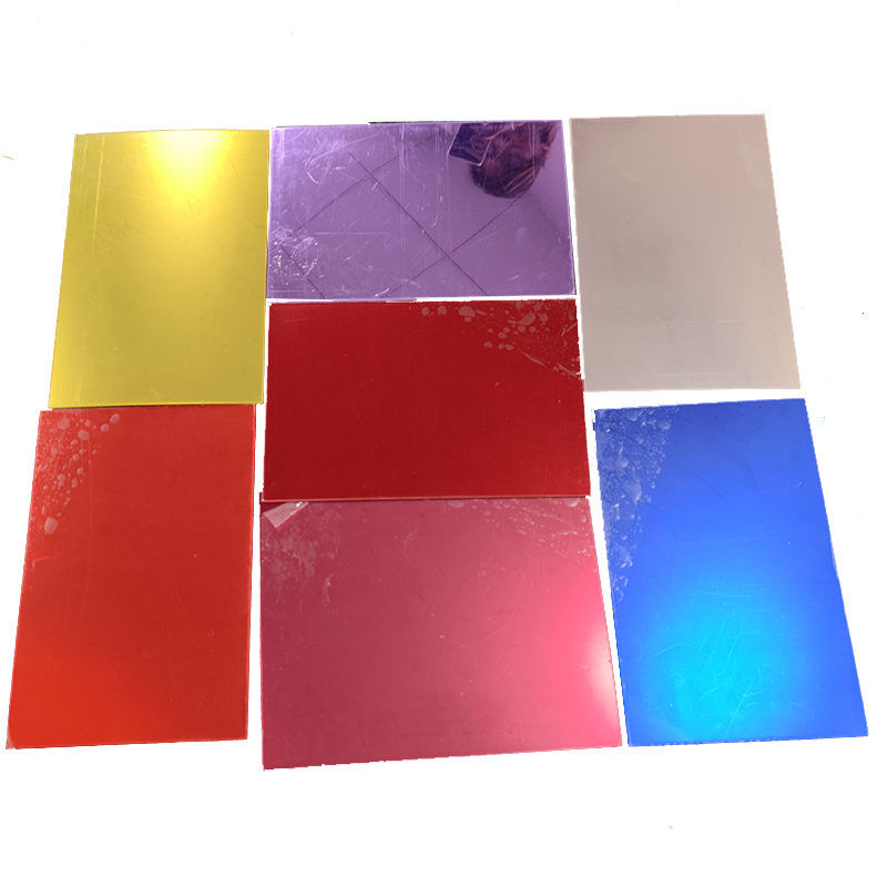 ALLSIGN 4x8 Mirror Acrylic Sheet 0.8mm 1mm 2mm 3mm Back Coated Adhesive Painted Acrylic Covered by PE Film or Craft Paper