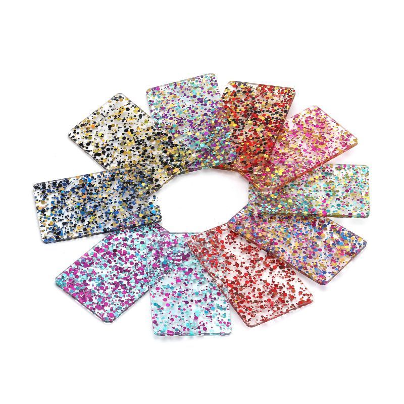 Wholesale Laser Cutting Colorful PMMA Sheet  Mirror 0.8mm 1mm 2mm 1.5mm Glitter Cast Acrylic Sheet