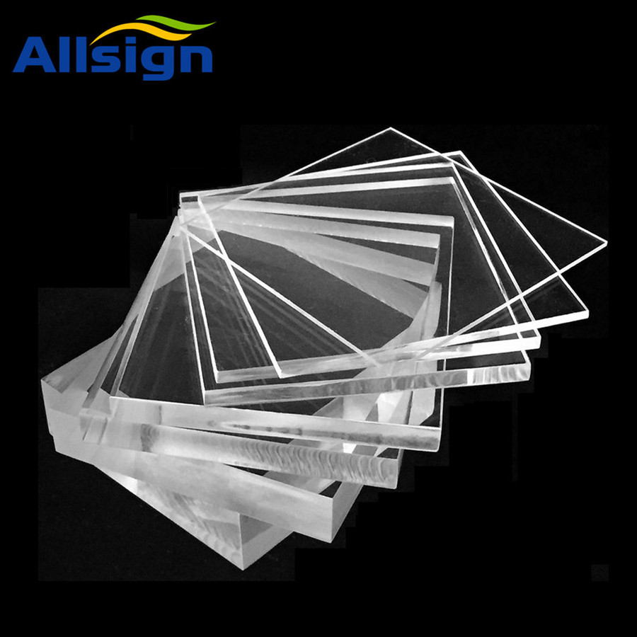 ALLSIGN 3mm 5mm 6mm 10mm 20mm Thick Clear Transparent Acrylic Perspex Sheet Diamond Polished Edges