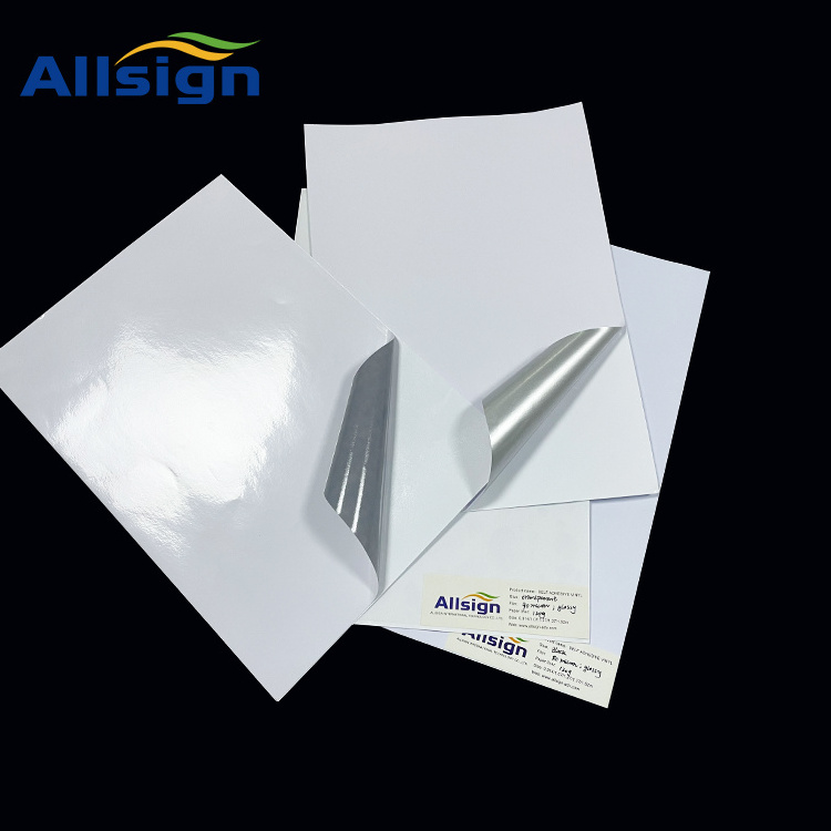 Allsign   Hot Sell Glossy 120g PVC Free Self Adhesive Vinyl Roll For Eco Solvent Print