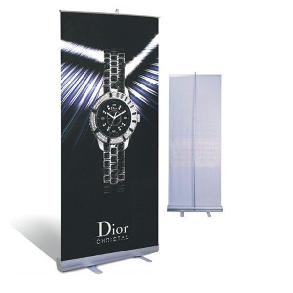 High quality moving luxurious retractable aluminum trade show portable roll up pull up banner stand display