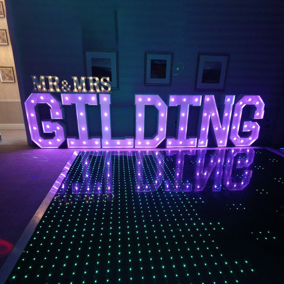 Manufacturer Customized 3ft/4ft/5ft Large Giant Lights Up RGB Letters LED Marquee Numbers Light up Letters Wedding decoration