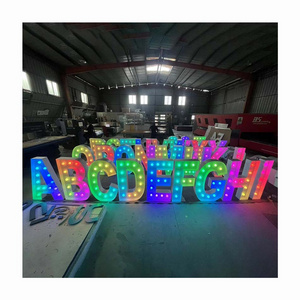 Manufacturer Customized 3ft/4ft/5ft Large Giant Lights Up RGB Letters LED Marquee Numbers Light up Letters Wedding decoration