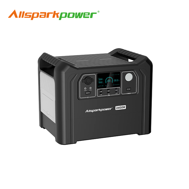 Allsparkpower Solar Panel Charging Portable 2400W 2048Wh/2560Wh Power Station For Home Use Camping Backup Power Factory