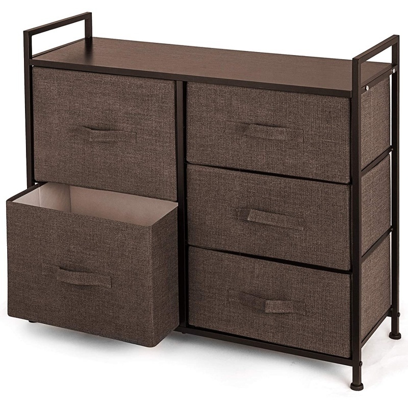 5 Drawer Fabric Dresser Storage Tower Organizer Unit for Bedroom, Closet, Nursery Room