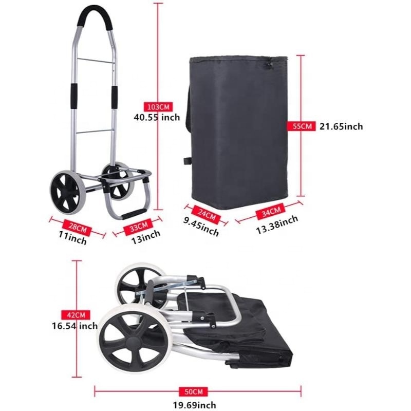 Water-Resistant Supermarket Folding Foldable Trolley Shopping Bag Shopping Trolleys Carts