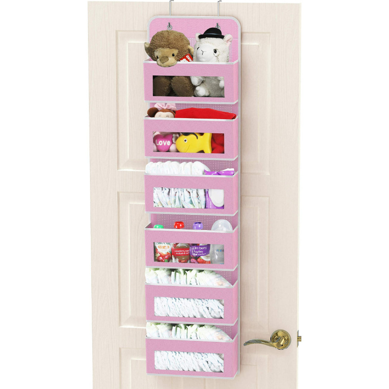 Simple Houseware Over Door/Wall Mount 6 Clear Window Pocket Organizer Hanging Storage Organizer