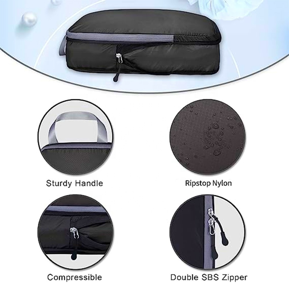 Portable 6Set/5Set/4 Set Compression Packing Cubes Travel Accessories Expandable Packing Organizers