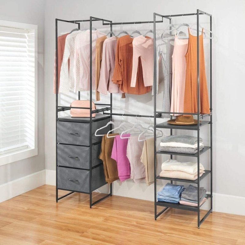 Free Combination Stackable Storage Cabinet Large Closet Storage System Closet Garment Shelves