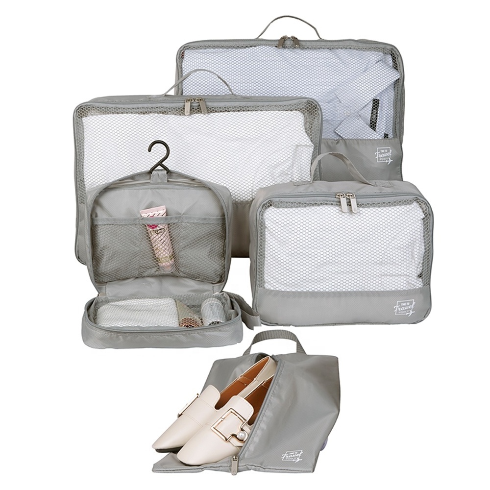 portable clothes shoes organizer luggage storage bag 4 pcs travel packing cubes for women men