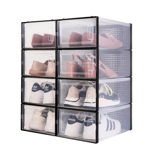 Shoe Organizer Stackable Shoe Racks for Closets and entryway Shoe Storage Cabinet 6 Collapsible Cube Storage Bins for Mens Women