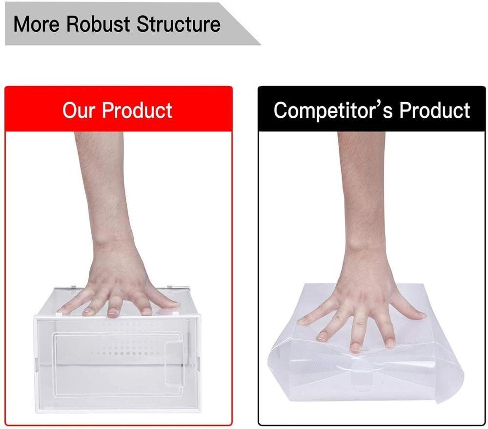 2020 hot-selling shoe slots with plastic shoe rack box with organizer space for plastic shoe saver