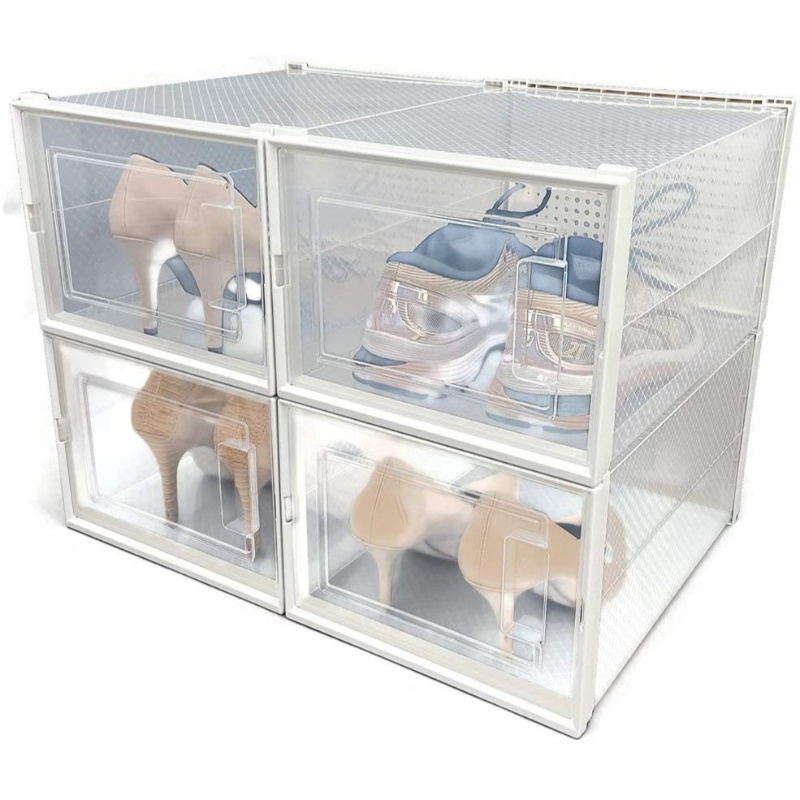 2020 hot-selling shoe slots with plastic shoe rack box with organizer space for plastic shoe saver