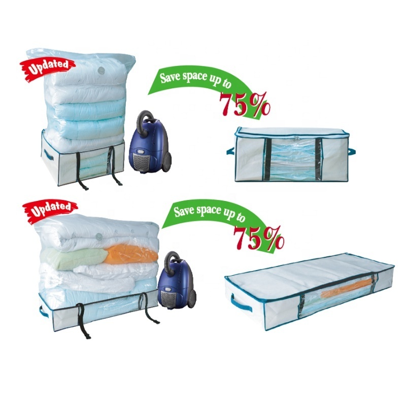 Portable Under Bed Quilts and Pillow Vacuum Storage Bag