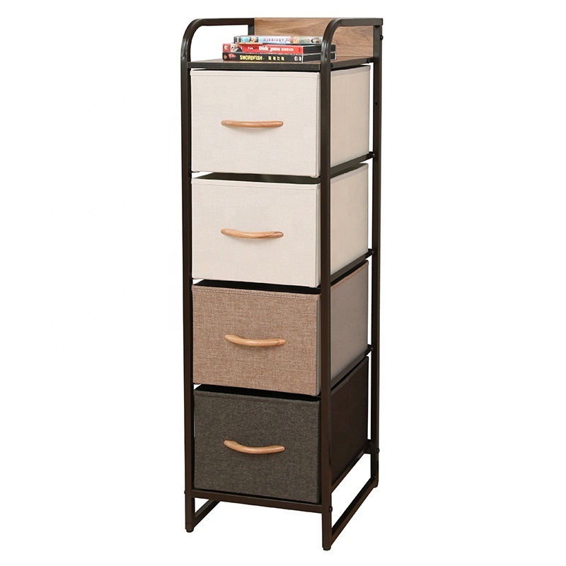 Household Essentials Drawer Storage Chest Unit Removable Brown Bins Foldable Storage Cube