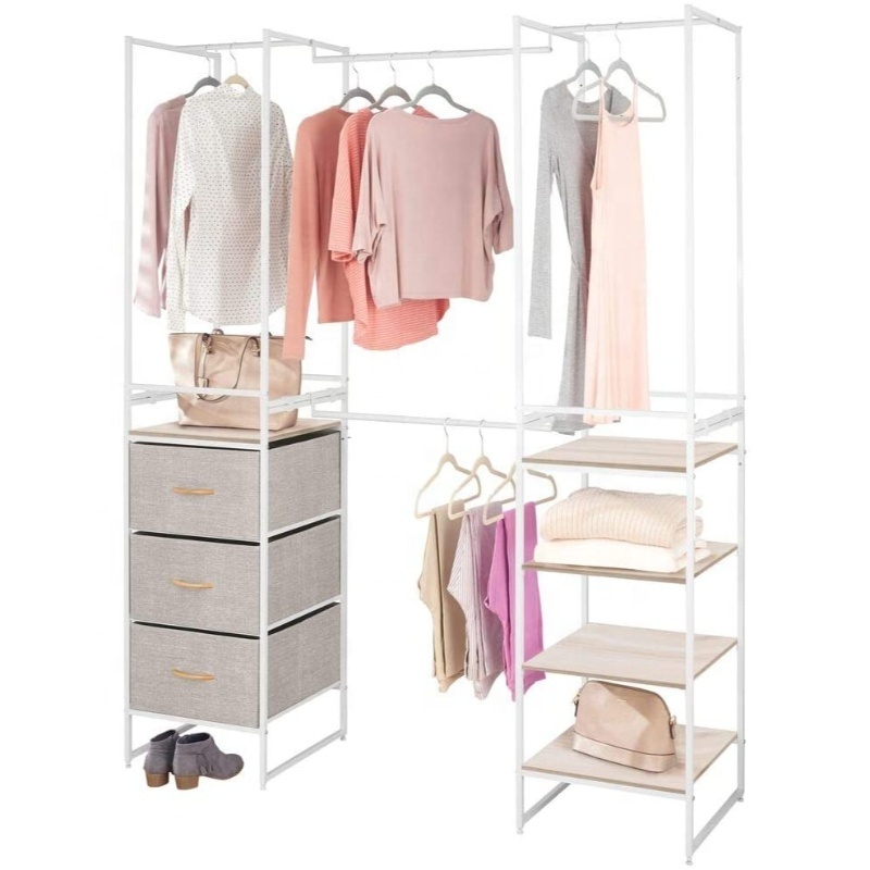 Free Combination Stackable Storage Cabinet Large Closet Storage System Closet Garment Shelves