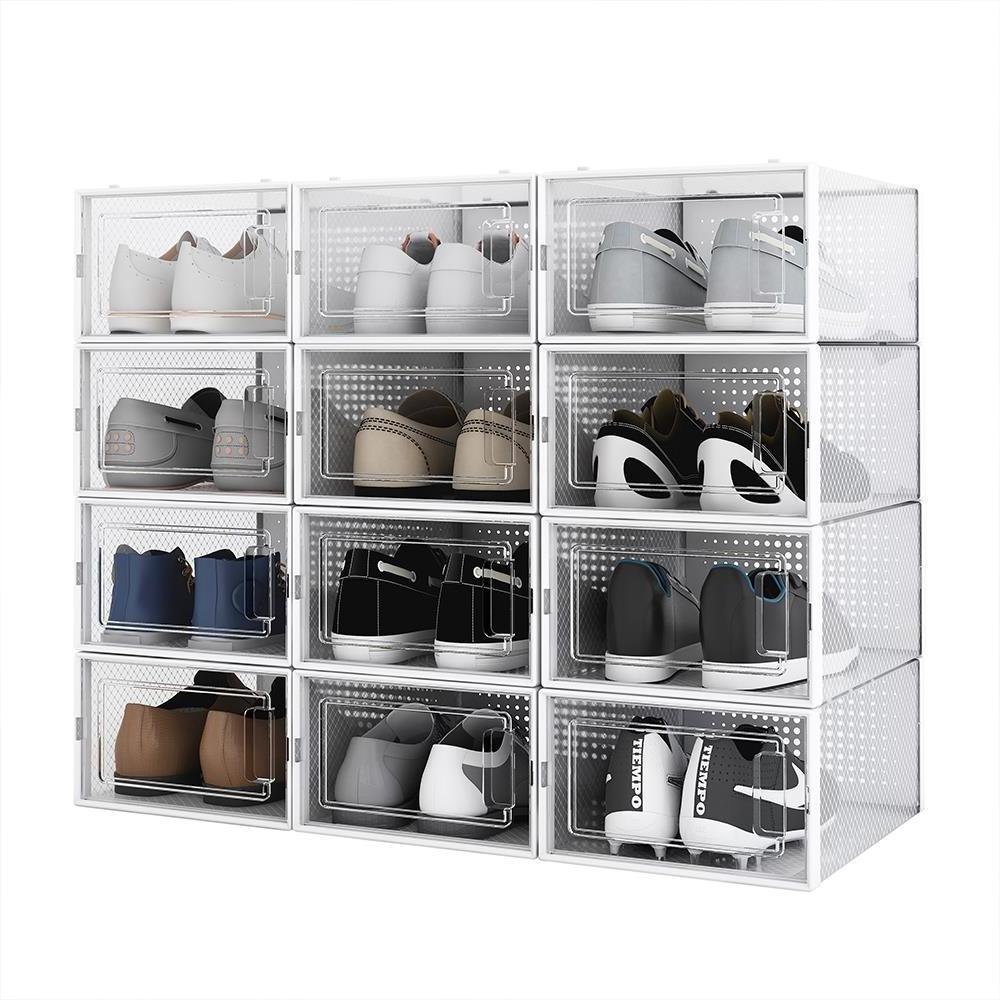 Latest style Shoe Box Light Clear Shoe Box Plastic Cubby Shoe Rack