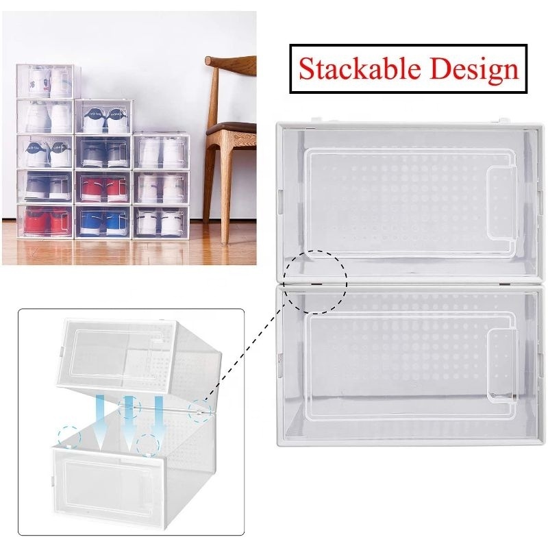 Pack of 18 Stackable Shoe Storage Organizers Foldable and Versatile Shoe Cubes for Sneakers