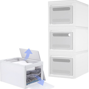 Collapsible Plastic Storage cube storage Bins with Wheels with drawers