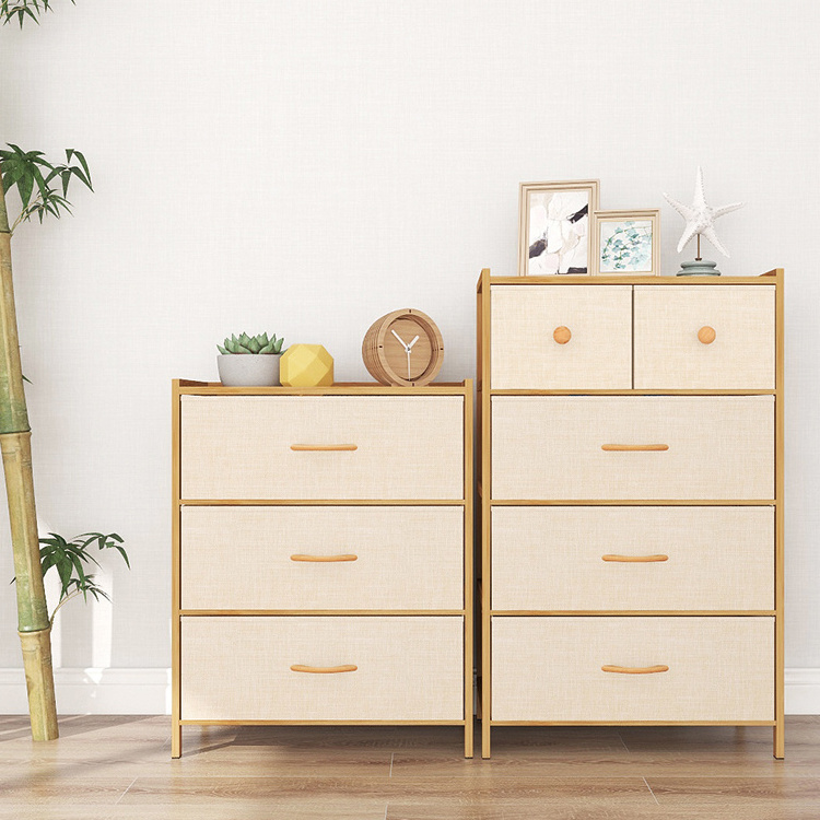 Hot Seller Dresser Storage Tower 4 Drawers Sturdy Bamboo Frame Bamboo Furniture bamboo storage