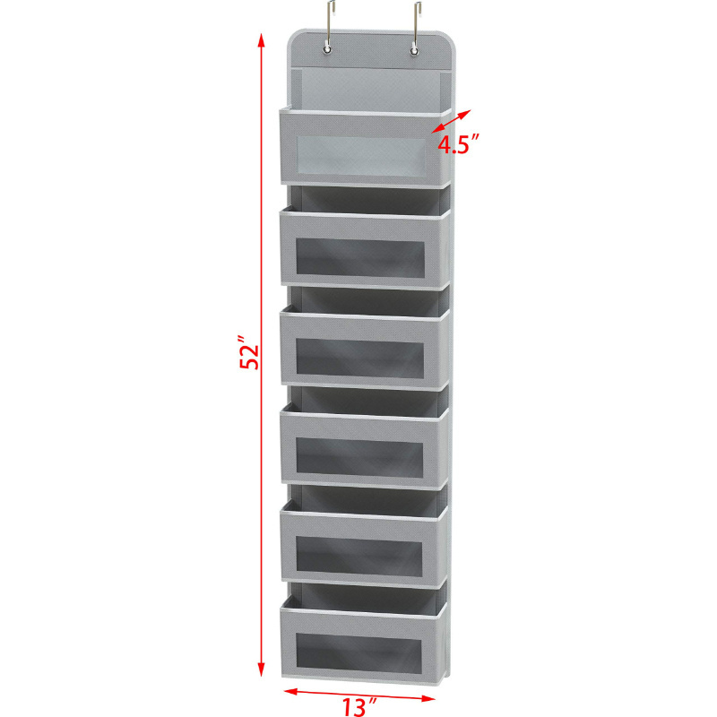 Simple Houseware Over Door/Wall Mount 6 Clear Window Pocket Organizer Hanging Storage Organizer