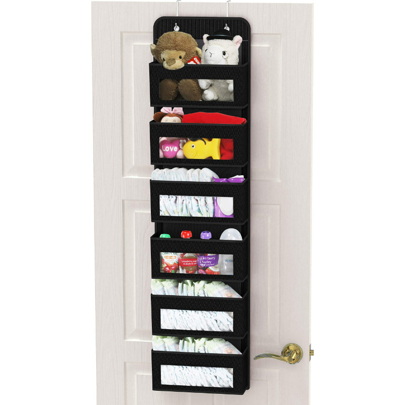 Simple Houseware Over Door/Wall Mount 6 Clear Window Pocket Organizer Hanging Storage Organizer