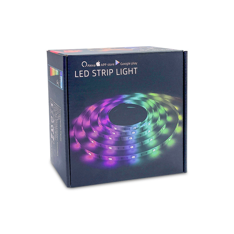 Waterproof RGB LED Strip 5050 multi color changing flexible String Ribbon Tape 44Keys controller 12V Power Adapter Supply