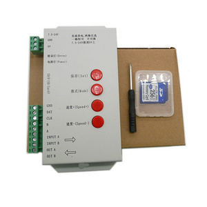 LED RGB controller T1000S SD Card Pixels Controller ,for WS2801 WS2811 WS2812B LPD6803 LED 2048 DC5~24V