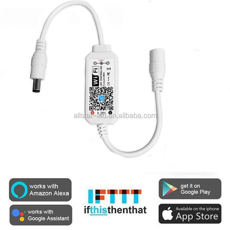 Mini Monochrome wifi dimmer Controller Led Dimmable 5050 Strip Lights Controller Smart Phone App Switch Wifi Controller