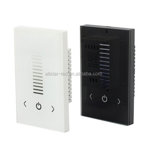 USA Size DC12-24V Glass Touch Dimmer Touch panel Dimmer Wall Switch for Single Color LED Strip Light Lamp Black White