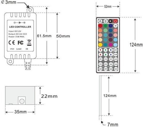 color changing led strips 32.8ft 10M 300 LEDs 5050 RGB Light with 44 Key Remote Controller Extra Adhesive 3M Tape