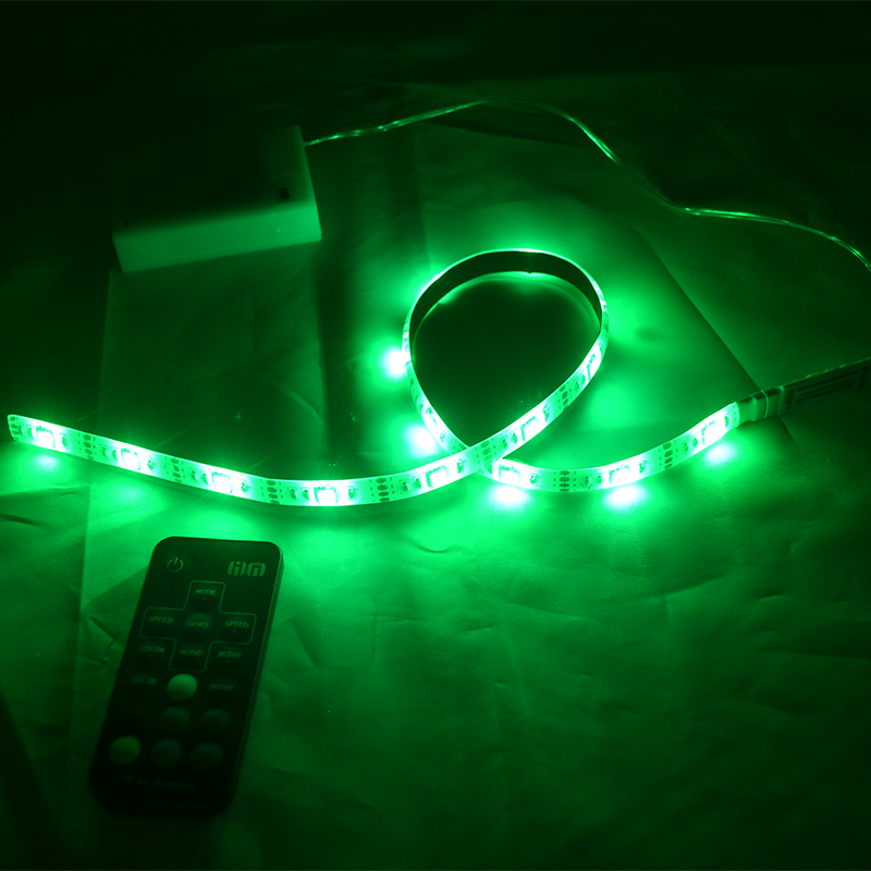 Battery Led Strip IP65 Light Waterproof 2m/1m/0.5m 5050 SMD RGB/Warm/Cool LED Flexible Strip Tape String Lamp with Battery Box