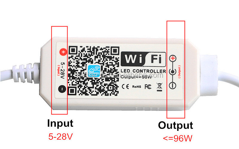 Mini Monochrome wifi dimmer Controller Led Dimmable 5050 Strip Lights Controller Smart Phone App Switch Wifi Controller