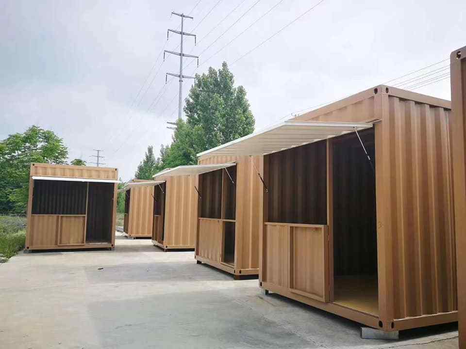 Fashionable, Modular,high Quality Corrugated Flat Pack Containers House Prefabricated Steel Modern Mobile Coffee Shop Customized