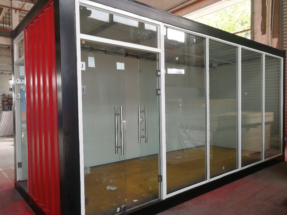 Supplier House Container Office Cost-saving Temporary Use 20ft Containers Gold Used for Glass China Allstar Foldable Shop Modern