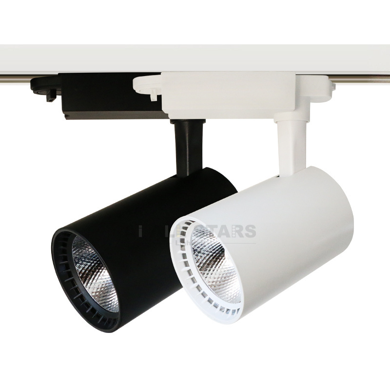 Wholesale COB Light 10W 20W 30W 40W Adjustable LED Track Spot Light Fixtures Surface Mounted Spotlights Aluminum Track Light