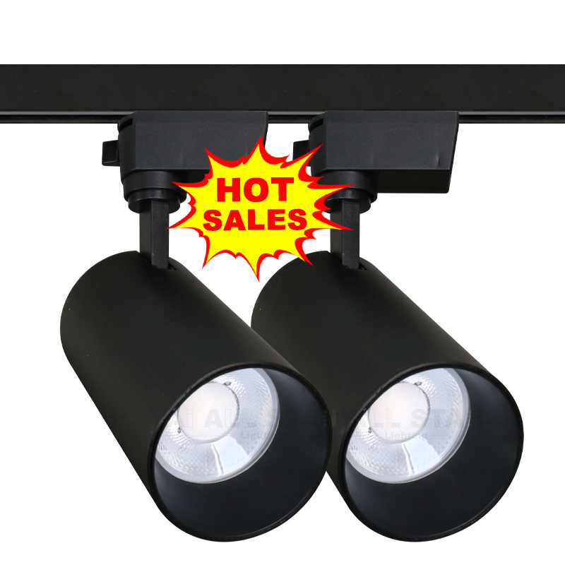 Wholesale COB Light 10W 20W 30W 40W Adjustable LED Track Spot Light Fixtures Surface Mounted Spotlights Aluminum Track Light