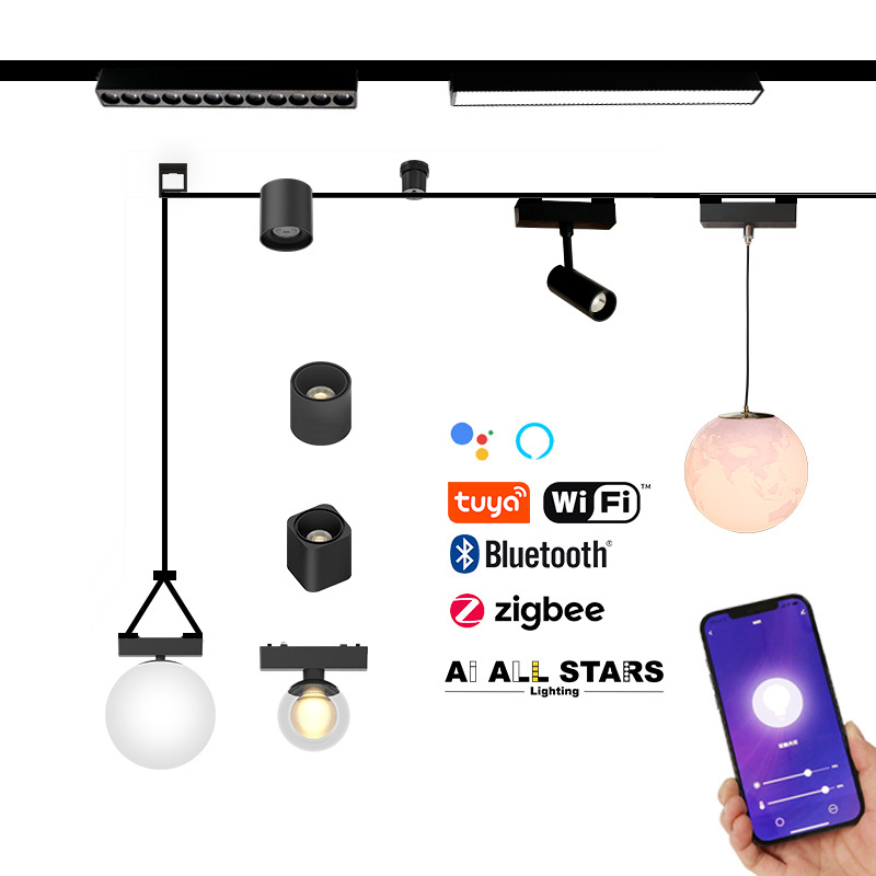 Best Price Track Light Magnetic Led Linear Ceiling Pendant Spot Magnetic Tube Bal Lights 2 Wire Rails Ultra Slim Magnet Track