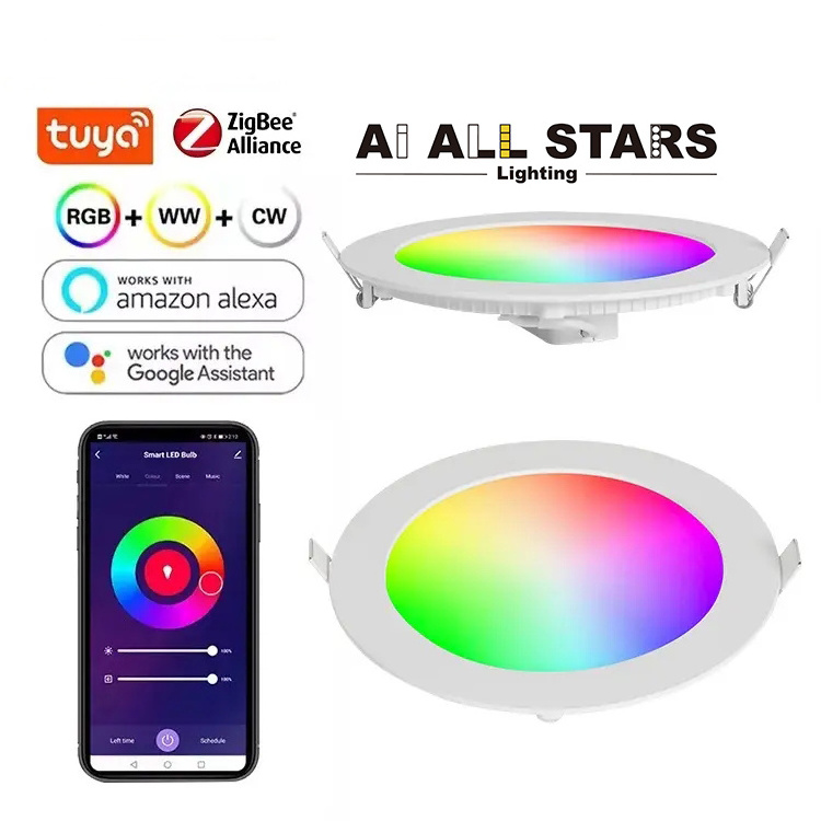 Wifi Bluetooth Remote APP Alexa Voice Control LED Spot Light Smart Downlight RGB DMX Dimming Multicolor LED Recessed Lights