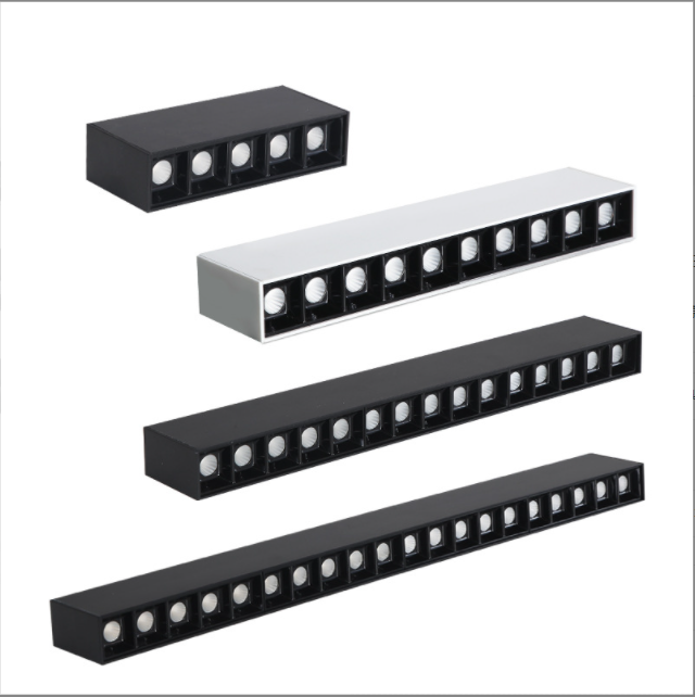 Surface Mounted LED Linear Spot Light Living Room Exhibition Grille Spotlight Benchtop Low Profile Aluminium Linear Light