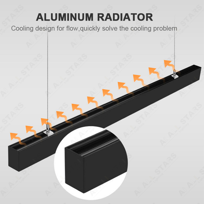 Surface Mounted LED Linear Spot Light Living Room Exhibition Grille Spotlight Benchtop Low Profile Aluminium Linear Light