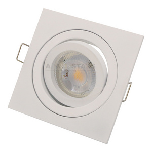 Europe Hot Sale Down Light Adjustable Angle GU10 Downlight Frame Square LED Spotlight Recessed Ceiling LED Spot Light Fixture