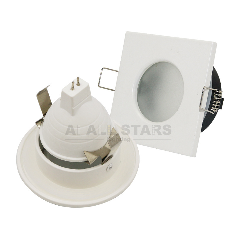 IP65 GU10 Downlight Square Recessed Ceiling Light 7W COB Waterproof LED Downlights For Bathroom LED Ceiling Downlight