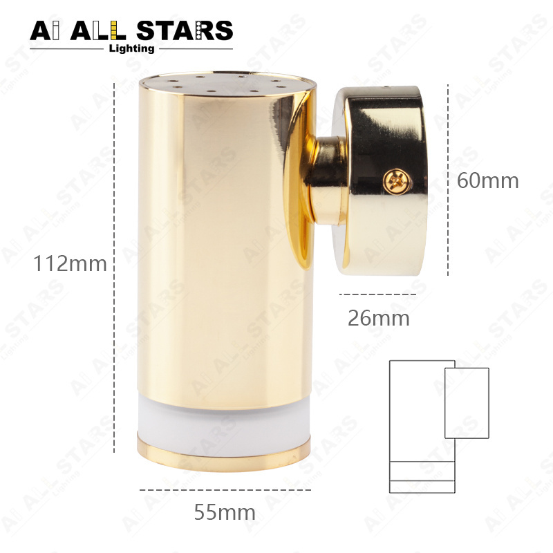 Modern Surface Mounted Indoor Down Light Nordic Decoration Hotel Home Fixture Chrome Gold LED Wall Lamp GU10